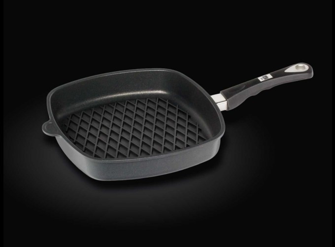 Tigaie Grill Antiaderenta AMT Gastroguss ( Germania) 24cm, Inaltime 24cm