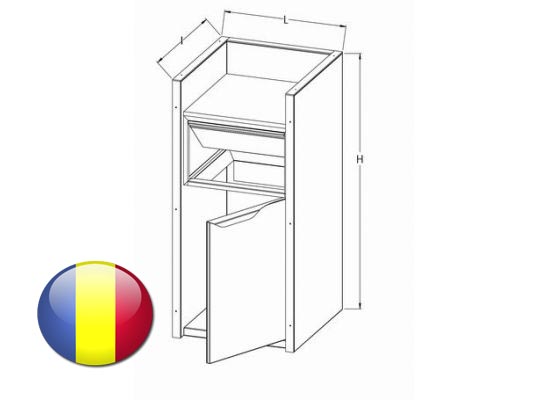 PUBELA INOX DEBARASARE FAST FOOD